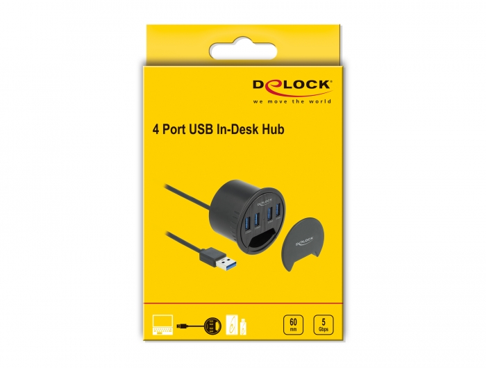 Delock USB Hub 3.0 Desk 4-Port (64153) kaufen