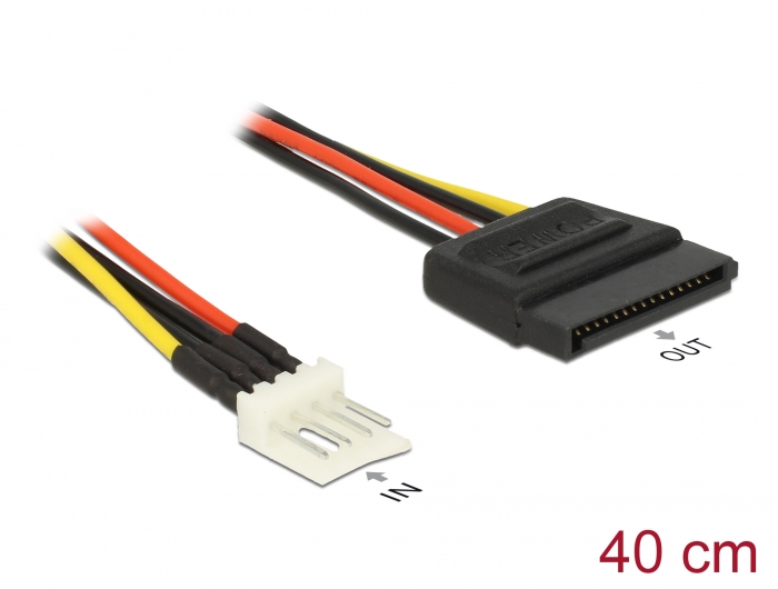 DeLOCK Kabel Power Floppy Buchse  2 x SATA 15 câble électrique Cables électriques 