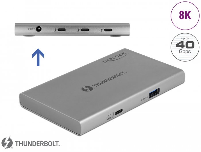 Thunderbolt 3 Dock - 8K DisplayPort, USB 3.2 Gen 2, Ethernet, USB-A/C  Ports, 40 Gb