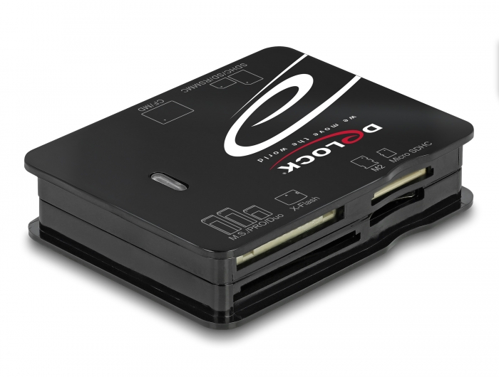 Delock Produits 91007 Delock Lecteur de carte USB 2.0 pour cartes mémoire  CF / SD / Micro SD / MS / xD / M2