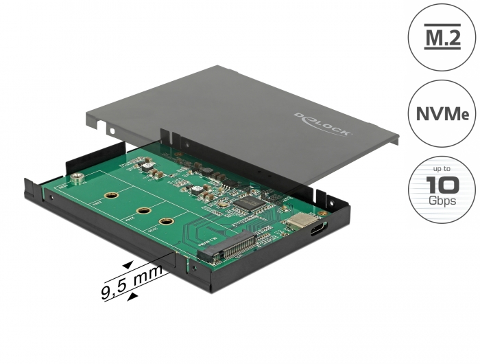 Delock Boîtier externe USB-C 3.1 Gen2 pour M.2 NVME SSD M.2