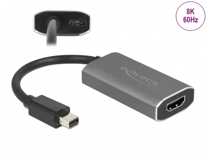 Delock Products 63200 Delock Active mini DisplayPort 1.4 to HDMI Adapter 8K  with HDR function