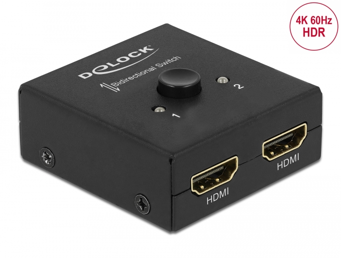 Delock Products 64072 Delock HDMI 2 - 1 Switch bidirectional 4K 60 Hz  compact