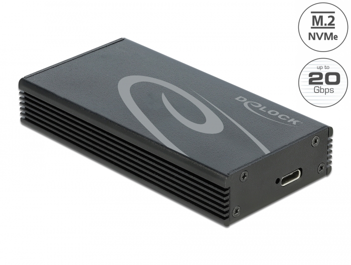Delock Products 42012 Delock USB4™ 40 Gbps Enclosure for 1 x M.2 NVMe SSD -  tool free