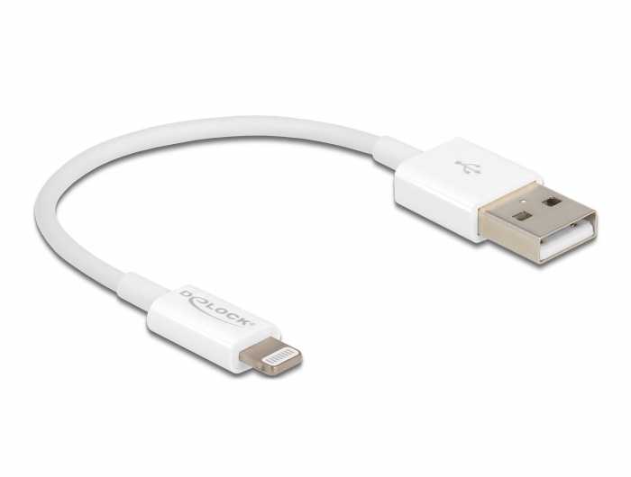 Delock Products 86630 Delock Data and charging cable USB Type-C™ to  Lightning™ for iPhone™, iPad™ and iPod™ grey 0.5 m MFi