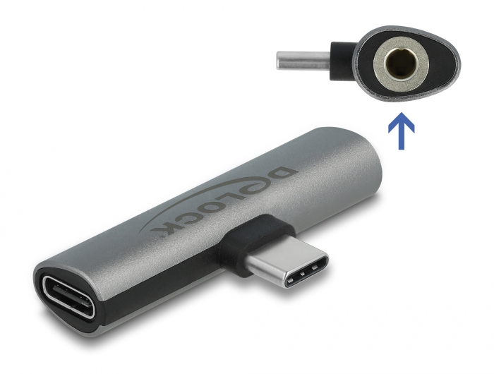 Delock Products 64113 Delock Audio Adapter USB Type-C™ to Stereo Jack  female and USB Type-C™ PD grey