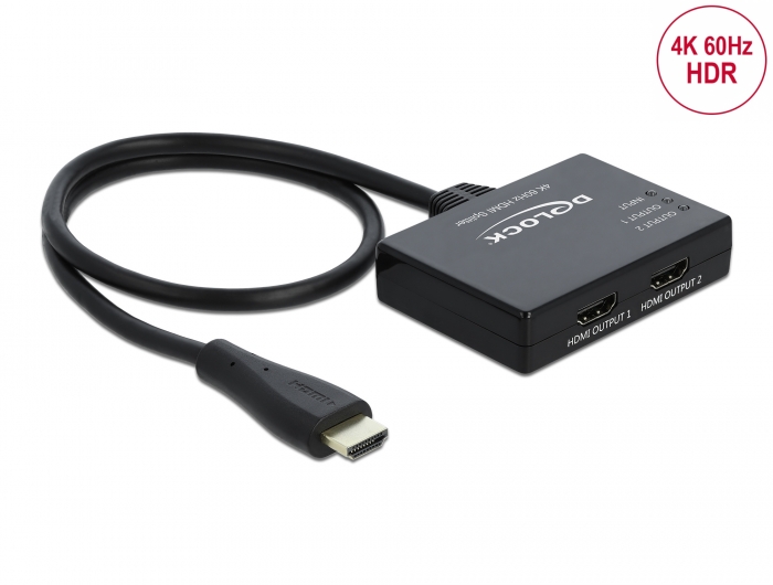 Delock Products 64072 Delock HDMI 2 - 1 Switch bidirectional 4K 60 Hz  compact
