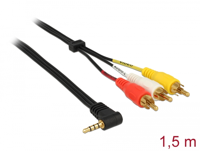 3 Pin RCA Cable Male to Male Cable 1.5m 1.5 m RCA Audio Video Cable –  Emerging Technologies