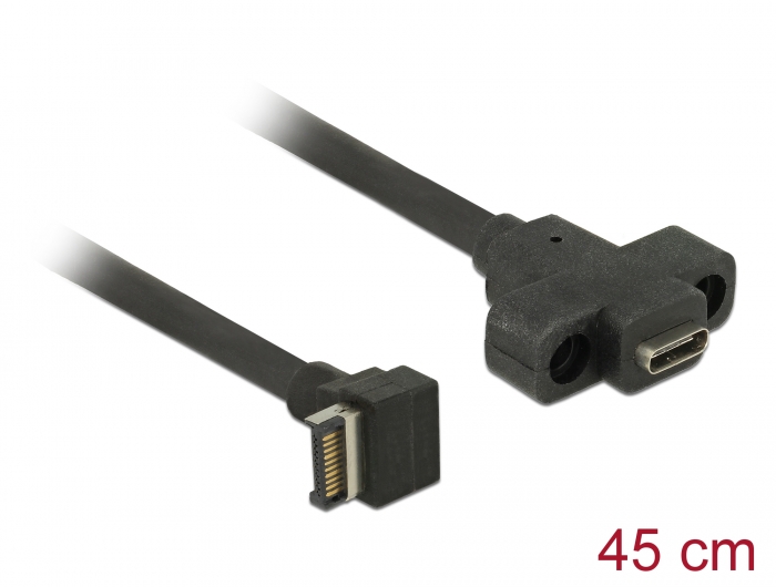 Delock 85326 Delock Cable 3.1 Gen 2 clave A macho de 20 > USB 3.1 Gen 2 USB Type-C™ de montaje hembra de 45 cm