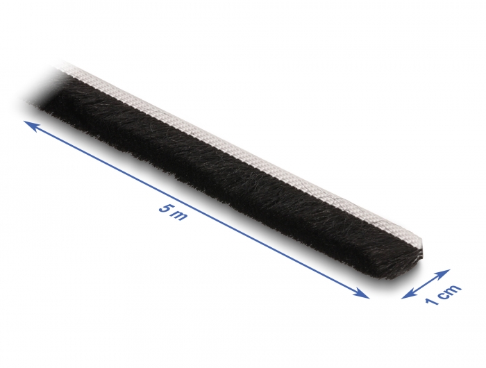 Delock Produkte 66894 Delock Bürstenstreifen selbstklebend 10 mm - Länge 5  m schwarz