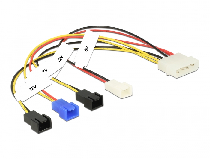 4-pin Molex, 4-pin Molex, Femelle/Femelle, Noir Adaptateurs et connecteurs de câbles DeLOCK 65045 Adaptateur et connecteur de câbles 4-pin Molex Noir 