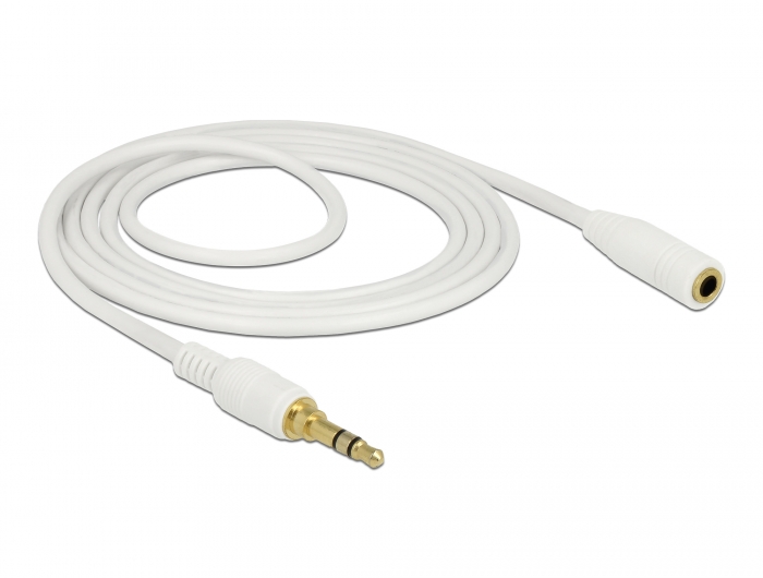 Delock Products 85782 Delock Stereo Jack Extension Cable 3.5 mm 3 pin male  to female with 6.35 mm screw adapter 3 m