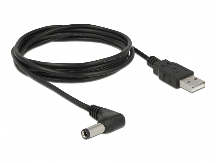 Delock Produkte 85588 Delock USB Stromkabel zu DC 5,5 x 2,5 mm Stecker 90°  1,5 m