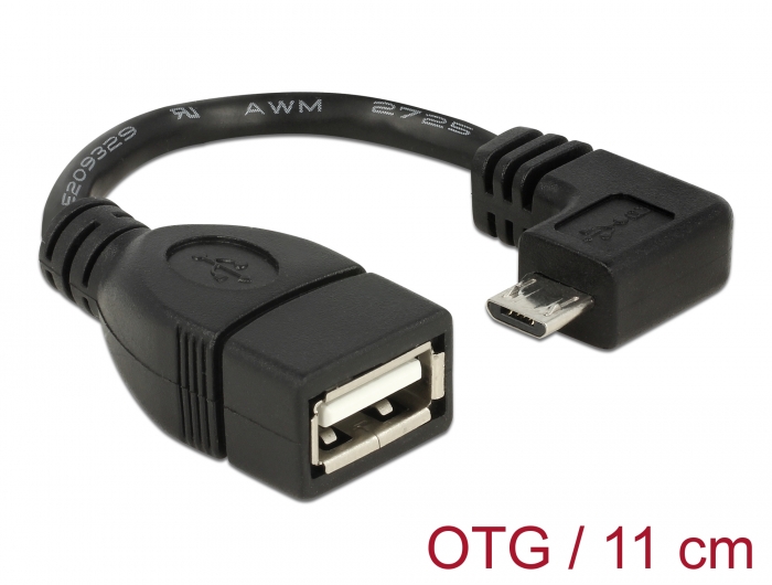 Delock Products 83104 Micro USB type-B male angled > 2.0-A OTG 11 cm