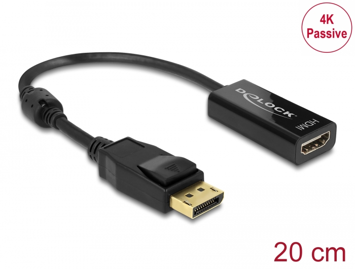 HDMI zu DisplayPort Adapter Konverterkabel 3840x2160 UHD 4K mit 
