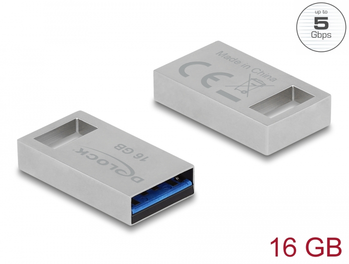 Delock Products 54082 Delock Mini USB 5 Gbps USB-C™ Memory Stick 16 GB -  Metal Housing