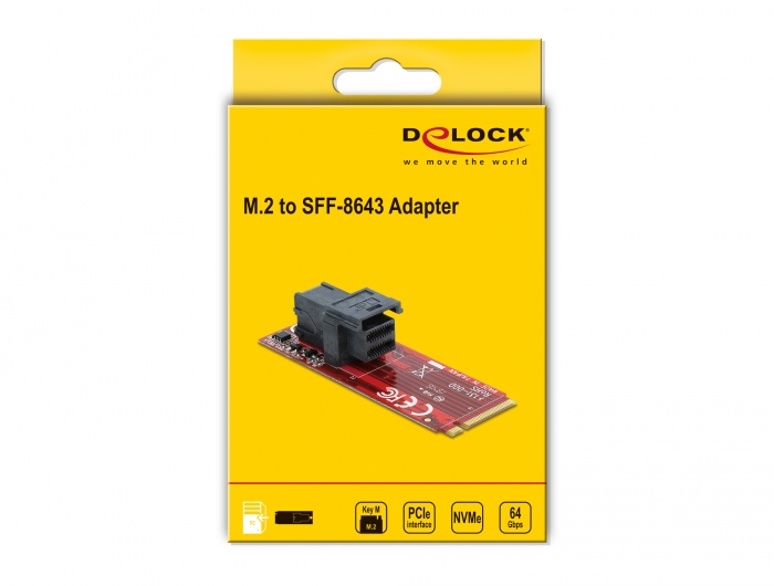 Delock 62703 Adaptateur Sata 22 point SFF-8643 NVMe >