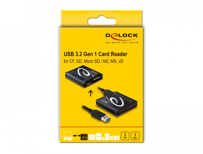 Pudsigt rent frugthave Delock Products 91704 Delock SuperSpeed USB 5 Gbps Card Reader All in 1
