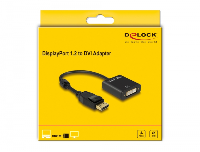 Adaptateur DisplayPort 1.2 Male vers DVI 24+1 Femelle