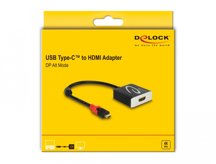 DELOCK 64212: Adapter HDMI-A male > USB-C female, 8K 30 Hz at reichelt  elektronik
