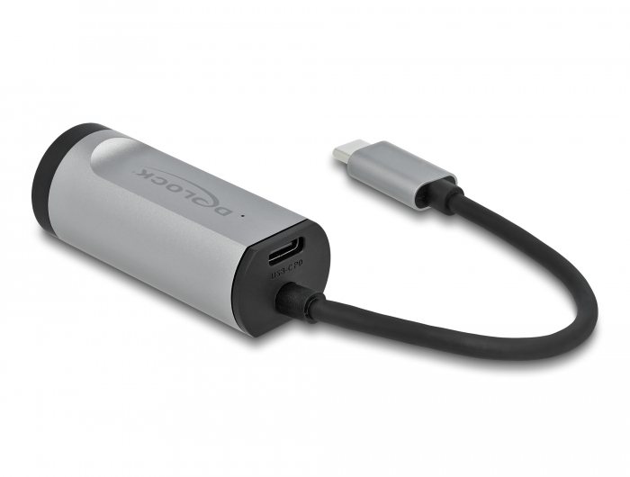 Delock Products 64116 Delock USB Type-C™ Adapter to Gigabit LAN with Power  Delivery port grey