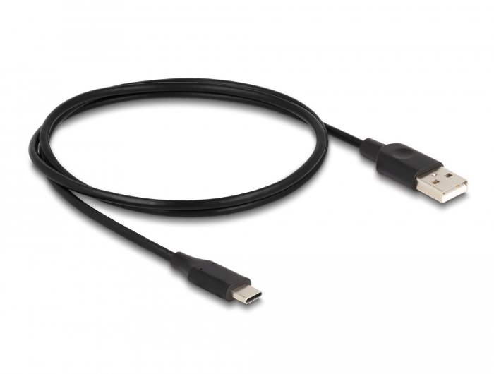 DELTACO USBC-1501M - USB typ C-kabel - USB-C till USB-C - 1 m
