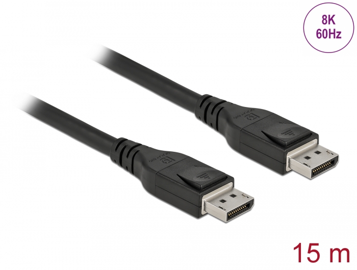 Delock Products 86040 Delock Bidirectional USB Type-C™ to DisplayPort Cable  (DP Alt Mode) 8K 60 Hz 1.5 m DP 8K certified