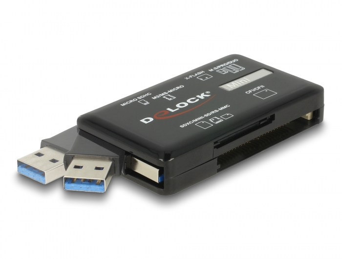 Delock Produits 91758 Delock Lecteur de carte SuperSpeed USB 5 Gbps pour  cartes de mémoire CF / SD / Micro SD / MS / M2 / xD