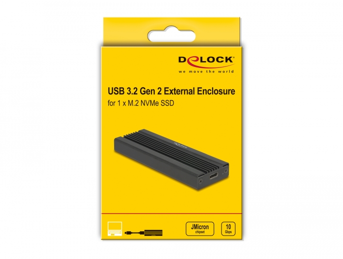Delock Boîtier externe M.2 NVMe USB4 40 Gbps - 42018 