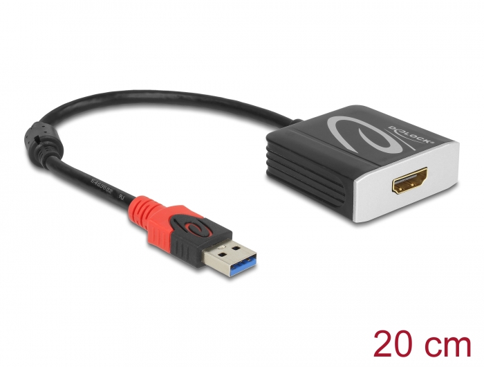 Delock Products 62736 Delock Adapter SuperSpeed USB 5 Gbps Type-A male to  HDMI female