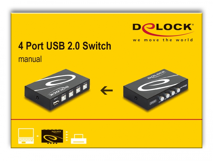 DELOCK - Commutateur USB 4x appareil et 2x hôte …