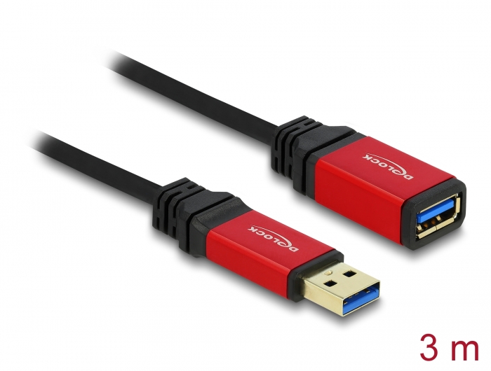 Salie Tirannie Zeeanemoon Delock Products 82754 Delock Extension Cable USB 3.0 Type-A male > USB 3.0  Type-A female 3 m Premium