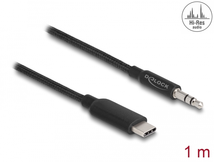 Delock Câble audio USB-C - jack 3.5 mm 1 m