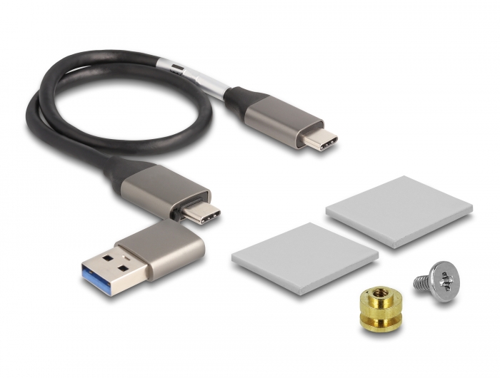 Delock Produits 42012 Delock Boitier USB4™ 40 Gbps pour 1 x SSD M.2 NVMe -  pas d'outil