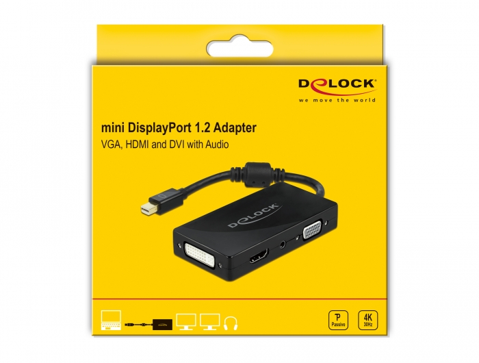 Delock Adaptateur HDMI – DVI, 4K/30Hz HDMI - DVI-D