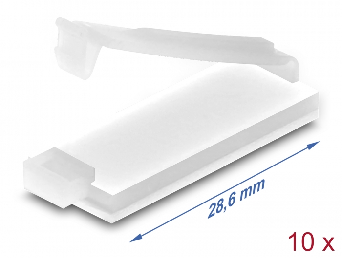DeLOCK self-adhesive plastic cable cover, white
