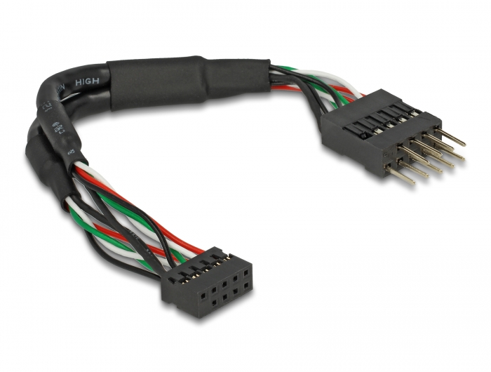 Delock Products 41977 Delock Cable USB 2.0 pin header female 2.00 mm 10 pin  > USB 2.0 pin header male 2.54 mm 10 pin 12 cm