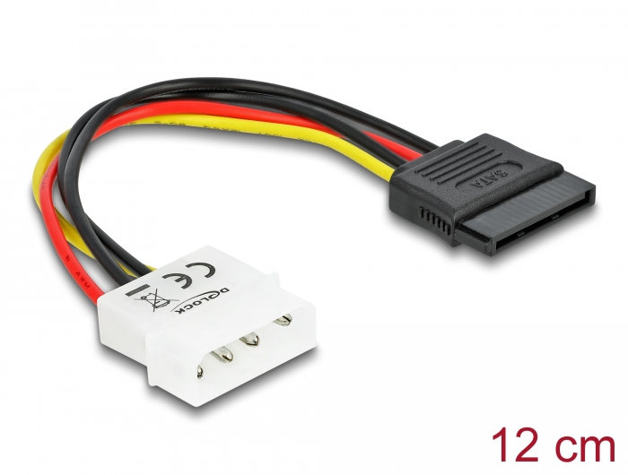 Delock Products 60100 Delock Cable SATA 15 pin HDD to 4 pin male – straight