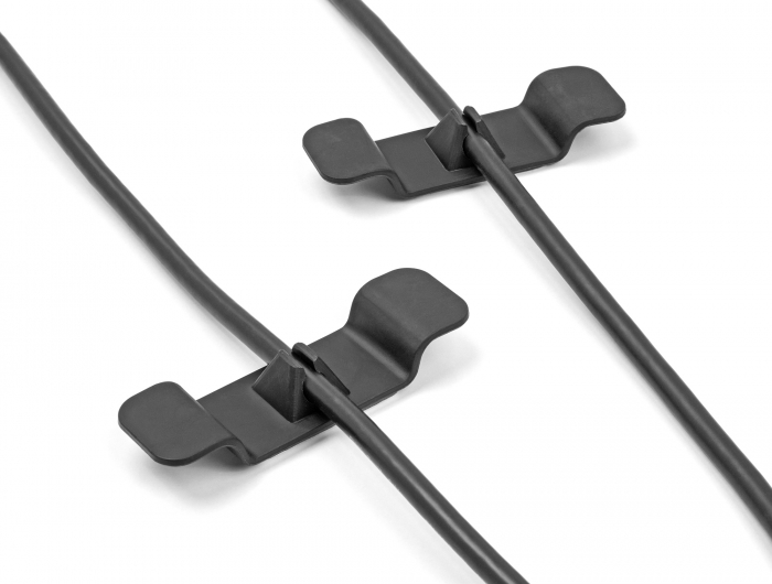 2 clips para cables autoadhesivos, clips para sujetacables