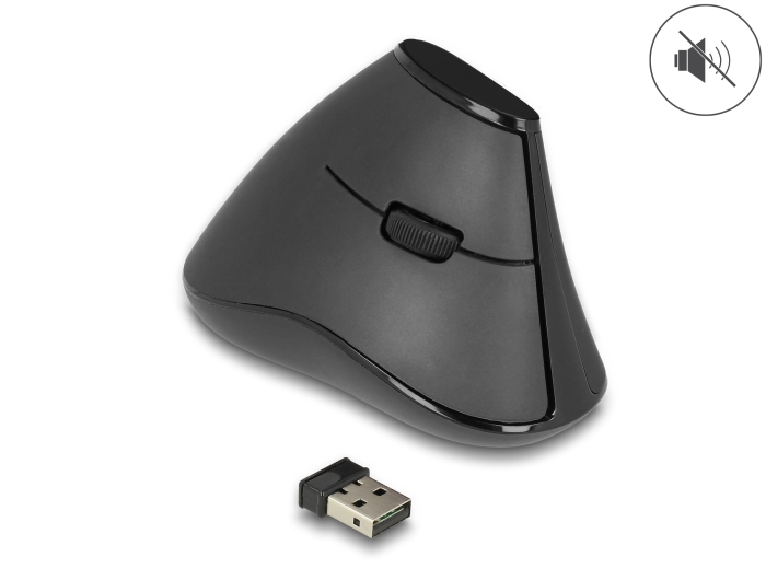 Delock Products 12622 Delock Mouse verticale ottico ergonomico a 5 tasti  wireless a 2,4 GHz - Silenzioso