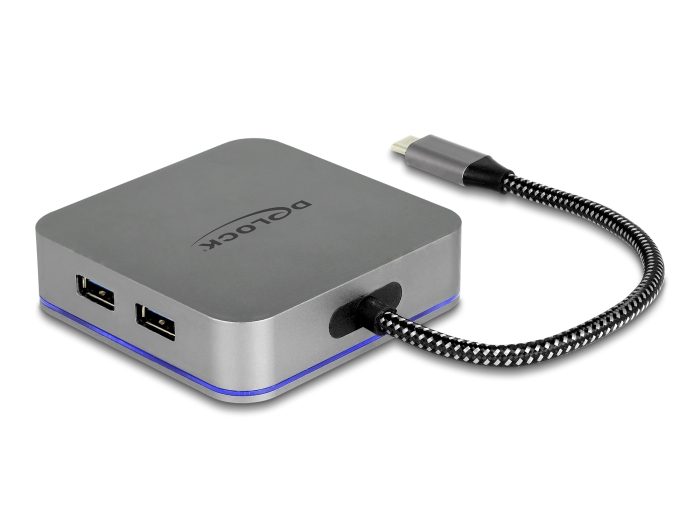 Delock Products 87742 Delock USB Type-C™ dokkoló állomás mobil eszközökhöz  4K - HDMI / Hub / LAN / PD 3.0 LED kijelzővel