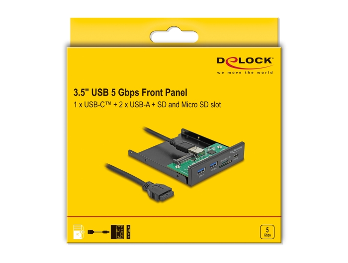 Delock Produkte 64058 Delock Front Panel 3.5″ USB 5 Gbps 1 x USB