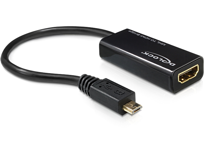 Delock Productos Delock Adaptador MHL Micro USB macho > High HDMI hembra + USB Micro-B hembra