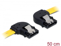82833 Delock Cable SATA 6 Gb/s left/right metal 50 cm