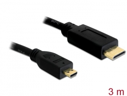 82870 Delock Cable High Speed HDMI with Ethernet micro D-male > mini C-male 3 m