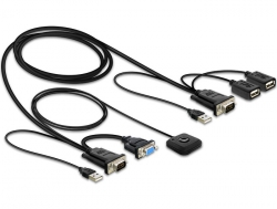 61761 Delock Kabelový USB KVM přepínač