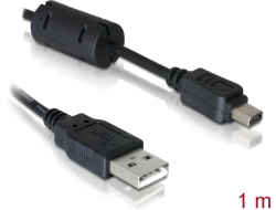 82417 Delock Cable Camera USB-A male to Olympus 12 pin male 1 m