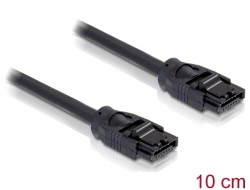 82780 Delock Cable SATA 6 Gb/s straight/straight round 10 cm