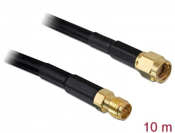 88432 Delock Antenna Cable RP-SMA Plug > RP-SMA Jack CFD/RF200 10 m Low Loss