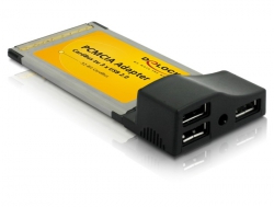 61527 Delock PCMCIA Adapter CardBus zu 3x USB 2.0